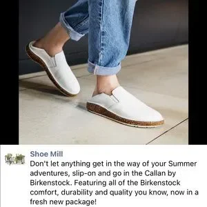 Birkenstock Callan EU40 W9 M7 White Pebbled Leather Birkenstock | Shoes | Birkenstock Callan Natural Leather  main image 4